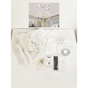 House of Hampton Dylahn Floral Blade Dimmable Ceiling Fan with Remote Control